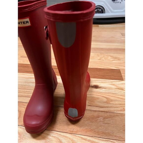 Hunter Original Kids Red Rain Boots Size 3B/4G Boys Knee High - Picture 10 of 16
